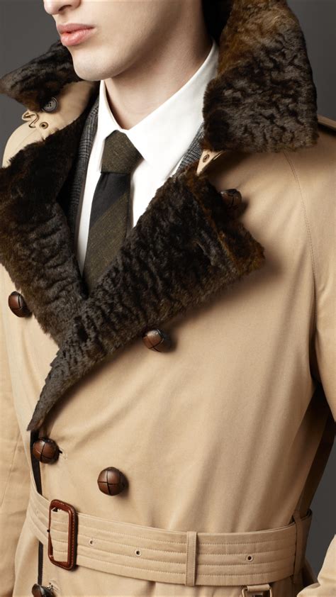 burberry fur coat mens|burberry trench coat removable lining.